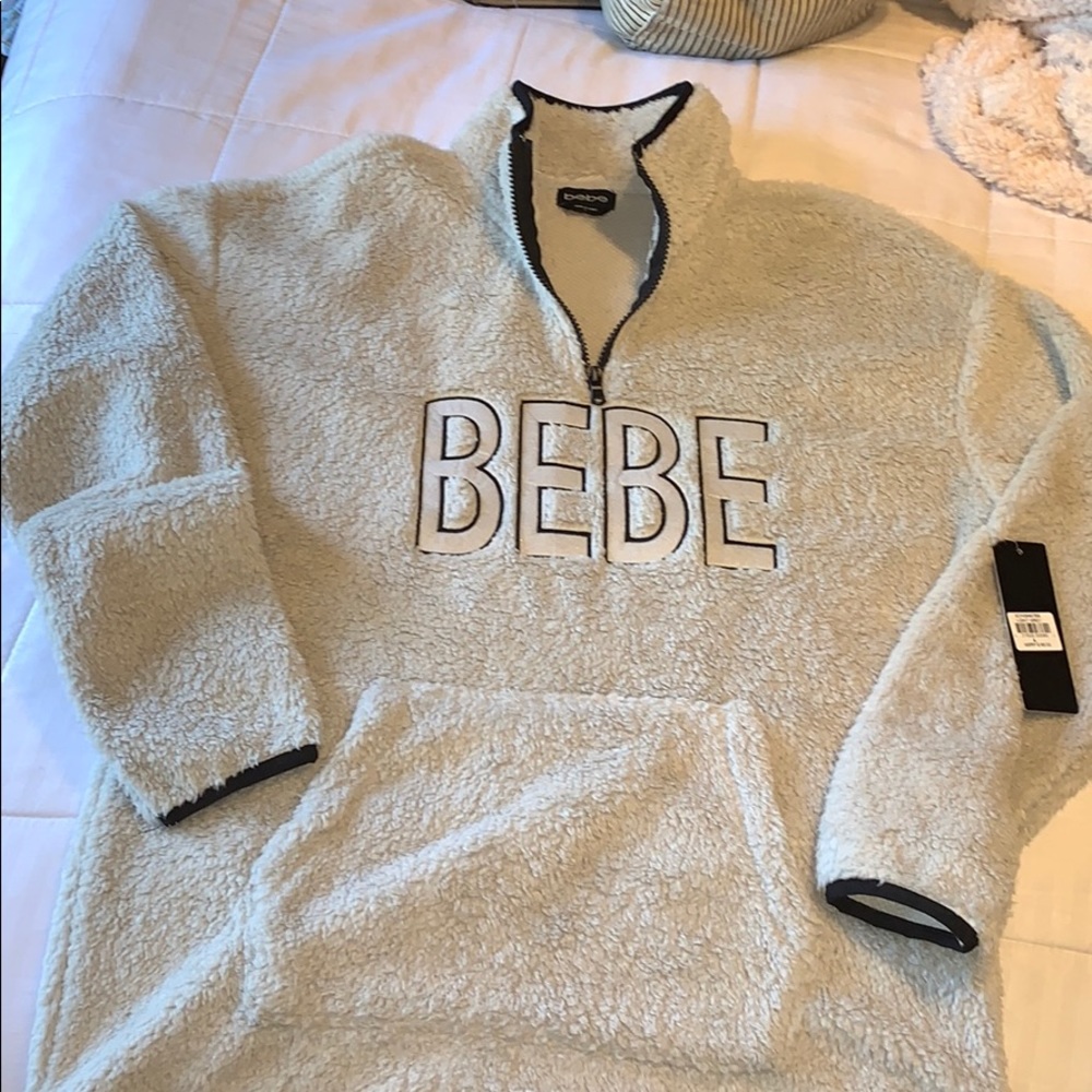 BEBE Sherpa pullover